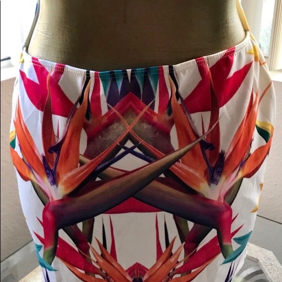New ARDEN B Bird of Paradise CUT-OUT Bodycon DRESS S - Picture 7 of 9